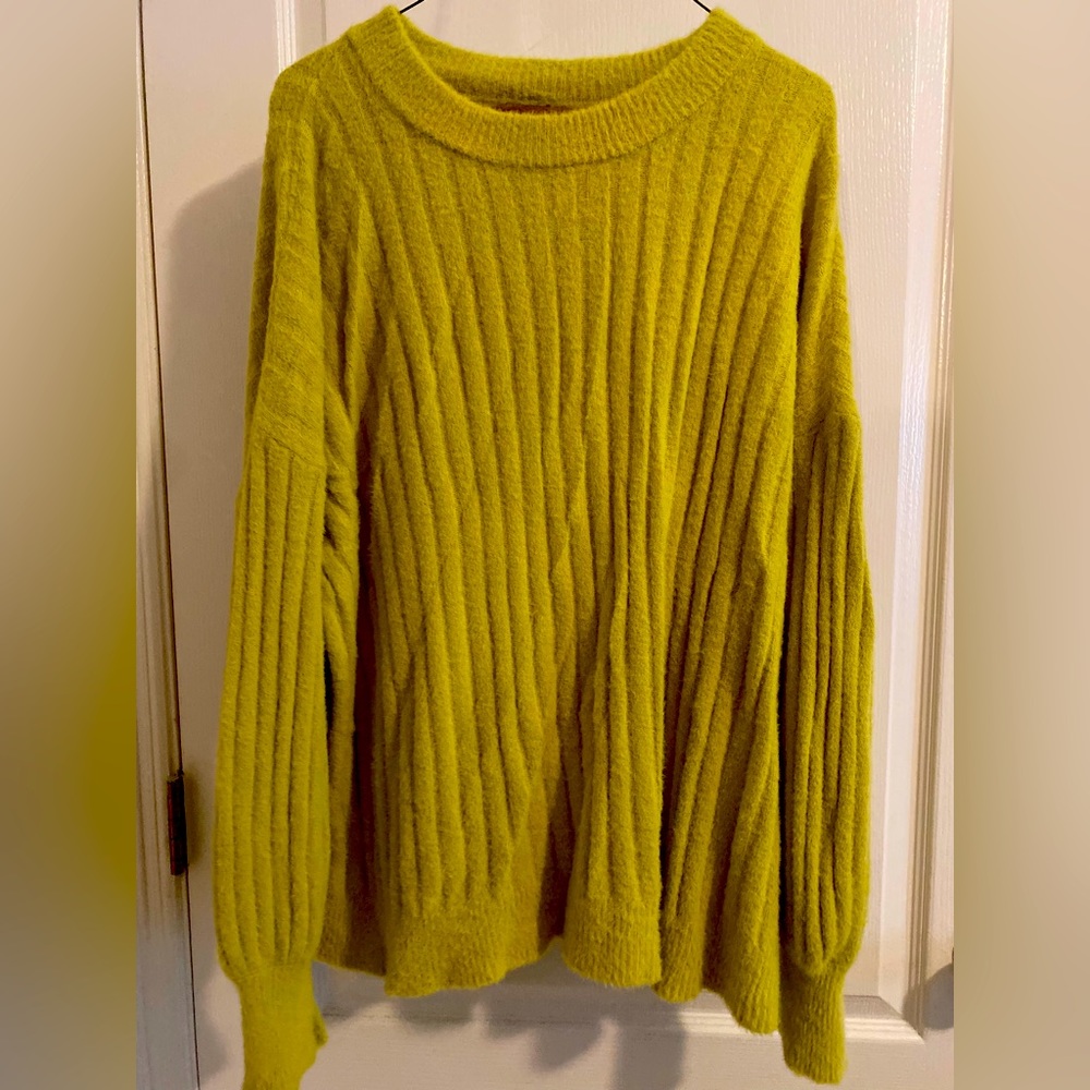 Soft Sweater, bright yellow-green, slightly used